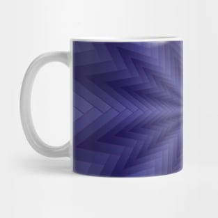 Indigo Geometric Hypnotic Star Pattern in Pretty Violet Purple Ombre Mug